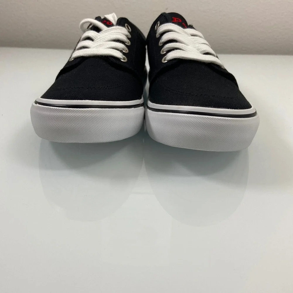 Polo Ralph Lauren Boys 5 Black Canvas Faxon Low Sneaker Pony Logo NWOB Preppy‎